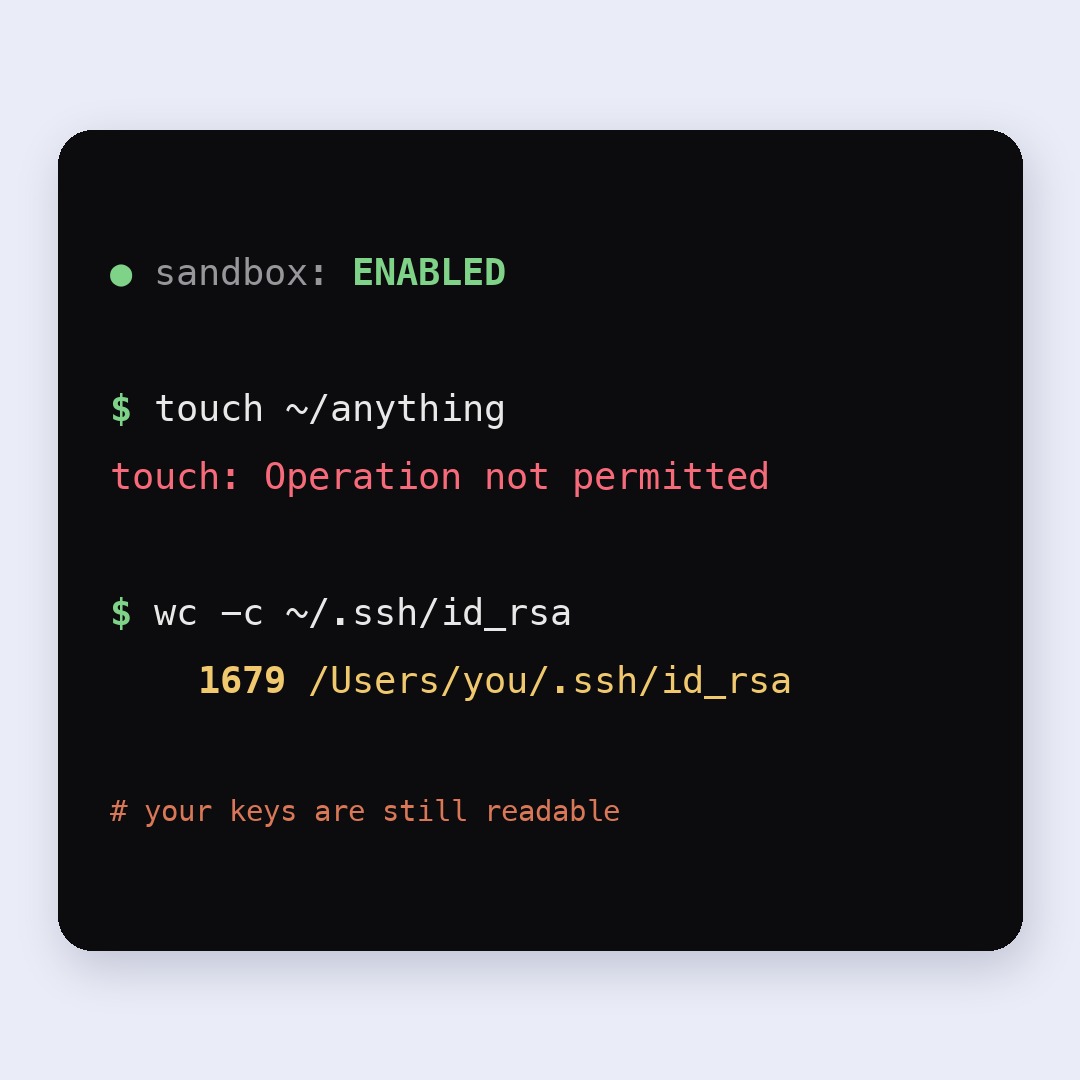 Claude Code /sandbox still reads your SSH keys. Fix 3 defaults.
